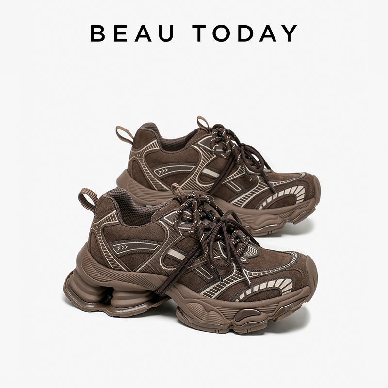 Leather Sneaker Care Kit - BEAUTODAY รองเท้าผ้าใบหนาผู้หญิงไมโครไฟเบอร์หนังรอบนิ้วเท้ารองเท้าผ้าใบแบบผูกเชือกสุภาพสตรีรองเท้าแฮนด์เมด 29A61