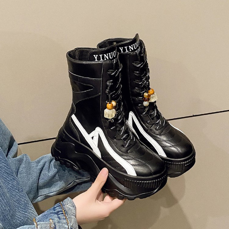 รองเท้าบูทผู้หญิงแบบหนา 8 ซม.  - Leather Sneaker Care Kit บทวิจารณ์และราคา